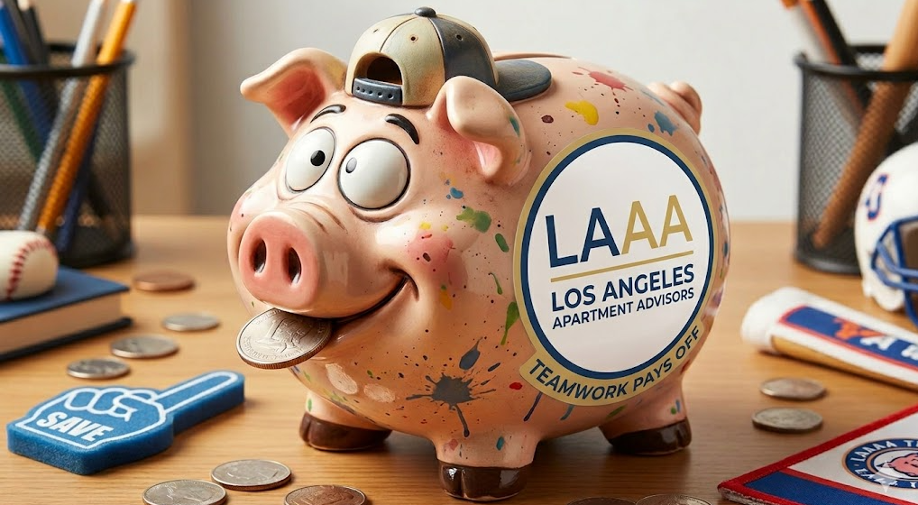 LAAA team piggy bank — Teamwork Pays Off
